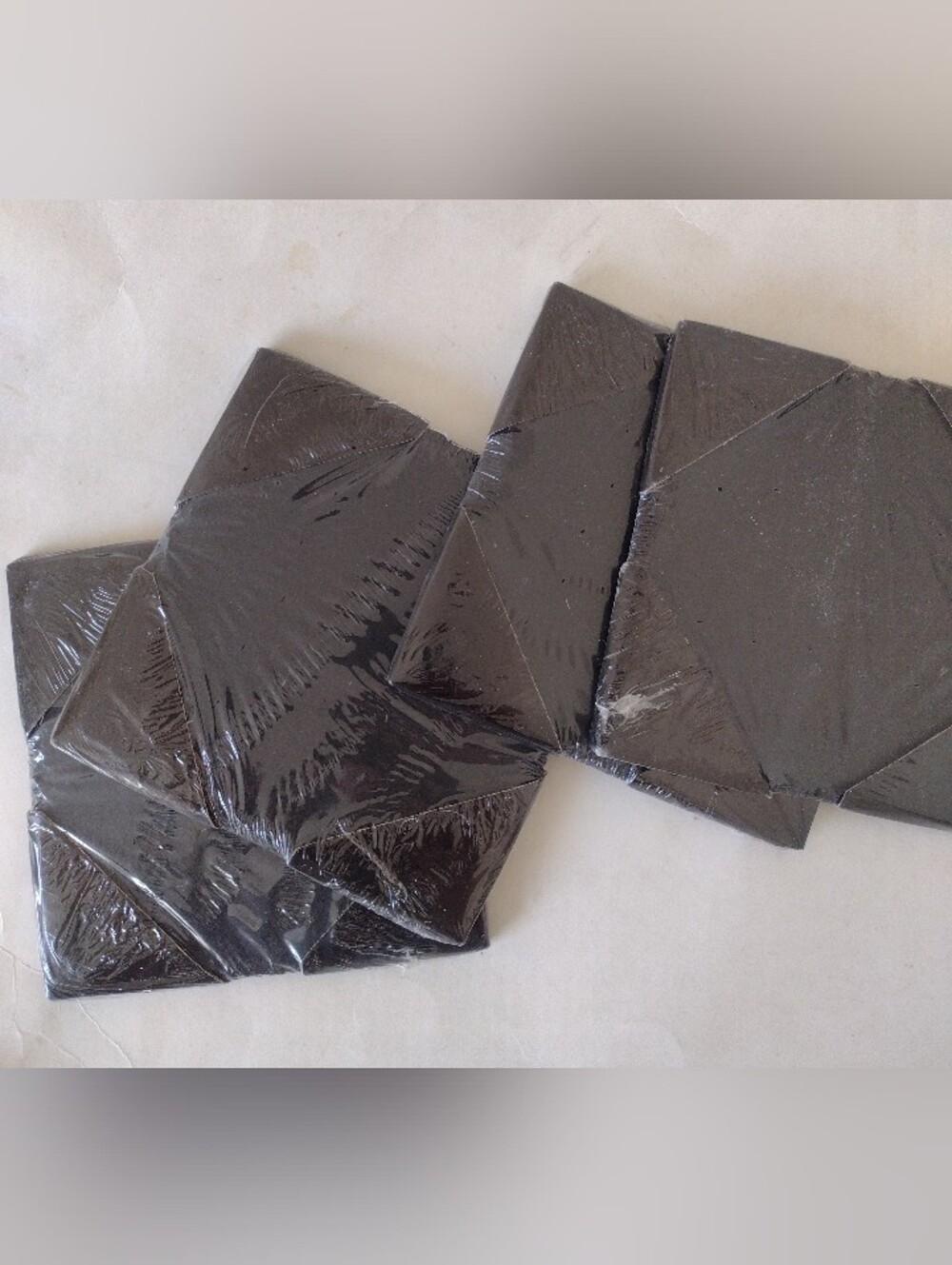 Charcoal Grey Slate Square Coasters 4pc, New